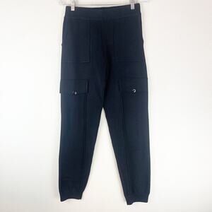 Lark + Grey Pants  Small‎ Faux Cargo Stretch Knit Pull-on Black Ladies S